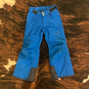Boys size XS thick heavy ski pants bright blue
